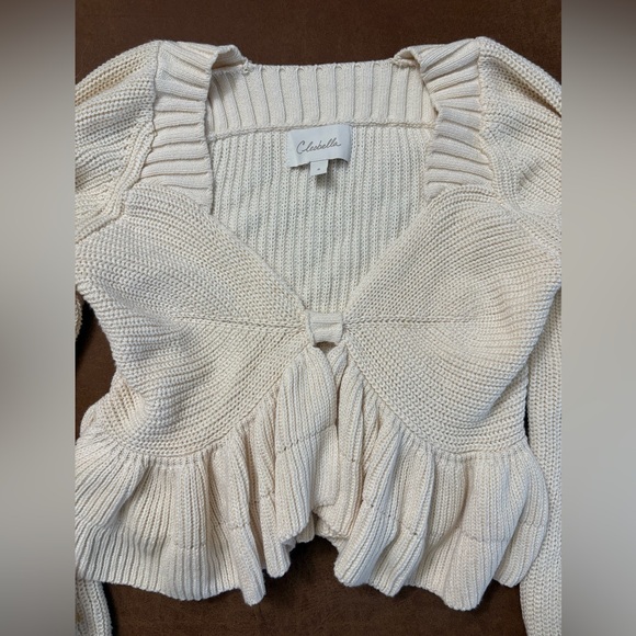 Cleobella Women's Loura Sweater Knit Stretch Cream Size S NWT - Picture 9 of 13